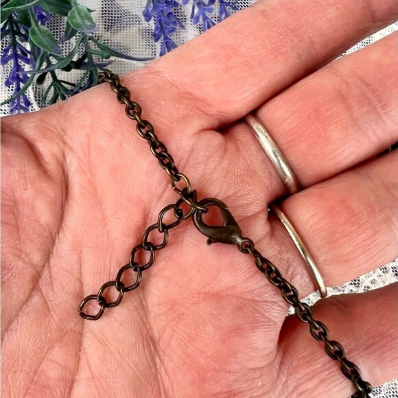 Vintage Marbled Lucite Beaded Necklace - Picture 4 of 6